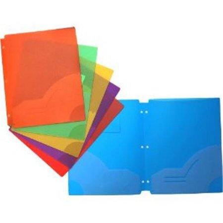 FILEXEC Filexec Two Pocket Folder; 3-Hole Punched; Assorted Colors; Pack 12 711888501205